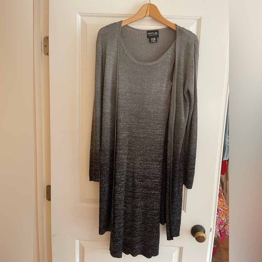 Vintage Onyx Nite matching set (dress and jacket).